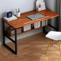 Gaming Table, Laptop Table, Computer Table, Study Table, PC Table, Table with Shelving for Storage, H-Shape Table, Office Table, Workstation Table, Portable Durable Moveable with 18 gauge iron rods and Powder coating. 