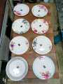 Melamine/Plastic Dinner Set White Rose Double Glaze Heavyweight 8 Persons Serving 80 Pcs Set. 