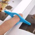 Multi-function Plastic Thumb Book Page Holder and Bookmark - Blue. 