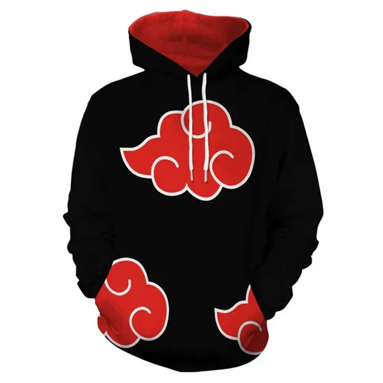 Anime Naruto Itachi Figures Hoodies Akatsuki Red Cloud 3D Print Pullover Sweatshirt Female Battle Tracksuit Casual Outerwear Men Daraz.pk