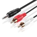 3.5mm Stereo Audio Aux to 2 RCA L/R Cable 1.5 meter Best Quality. 