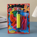 U-shaped inflatable pillow small pump suction card balloon set long terms portable mini hand-push balloon set. 