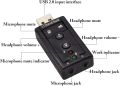 USB 2.0 7.1-Channel Virtual USB 3D Stereo Audio Adapter External Sound Card with 3.5 mm Audio and Microphone Ports, Internal Amplifier and Volume Controls. 