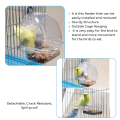 Bird External Hanging Feeder and Drinker, Bird Feeder, Bird Drinker, Bird Cage Hanging Feeder Drinker, Lovebird, Cockatiel, Budgies ,Canary and Similar small and Medium size birds. 