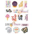 10 Pcs Colorful Water Color Text Stickers 2.0 Pack for Laptop Desk Notebook Phone DIY Stickers - JangoMango Store. 