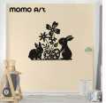 Rabbit and Baby Rabbit Wall Vinyl Decal Sticker Available at an Affordable Price. 