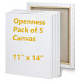Openness - Pack of 5 – 11x14 Inch Primed Canvases for Painting, 100% Cotton Stretched Canvas, Art Supplies for Acrylic Pouring, Oil Painting and Watercolor, Acid Free Canvas - Art Panel - Small Canvas – Artist. 