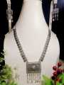 Silver Long Mala Set with Dangling Coins – Ethnic Traditional Jewelry. 