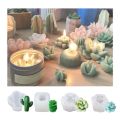 NYT 4 Pcs Candle Silicone Moldssucculent Cactus Plants Resin Casting Mold For Making Diy Candle Soap And Epoxy Resin Crafts. 