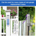 2pcs Plastic Rain Gauge Replacement Tube with 7 Inch Capacity Rain Water Gauge for Garden Yard Outdoor Easy Install. 