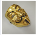 Golden - Halloween Vendetta Masquerade Horror Mask Hacker Male/Female V Character Vendetta Mask. 