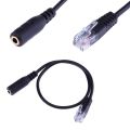 2pc 3.5mm Headset to Cisco Jack Female to Male RJ9 Plug Cable Cord. 