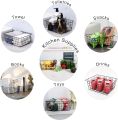 Multifunctional Organizer Wire Basket for Home and Office Use Large Size Black & White Colors (12 inch in length 8.6 inch width 1pc). 
