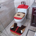 1PC Cute Christmas Toilet Seat Cover Santa Claus Bathroom Mat Xmas Supplies For Home New Year Decoration Bathroom Mat Decor. 