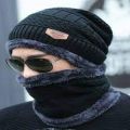 Dachi Winter Beanie Cap For Men Beanies Knit Hat knitted Cap Thicken Hedging Cap Balaclava Skullies Fashion Warm knit Beanie for Men Women. 