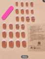 24 pcs artificial nails with nail fillers and nail stickers sheet press on nails. 