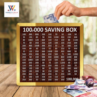 Saving Money Box Dollar Piggy Bank Decorative Bank Box Retro Reusable Wooden Box 50000 Saving Challenge Money Jar Coin Cash