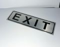EXIT Plate (18cm x 5cm) Aluminium Sign Plate (Mirror OR Glass Mountable Name Plate) - 1 Piece. 