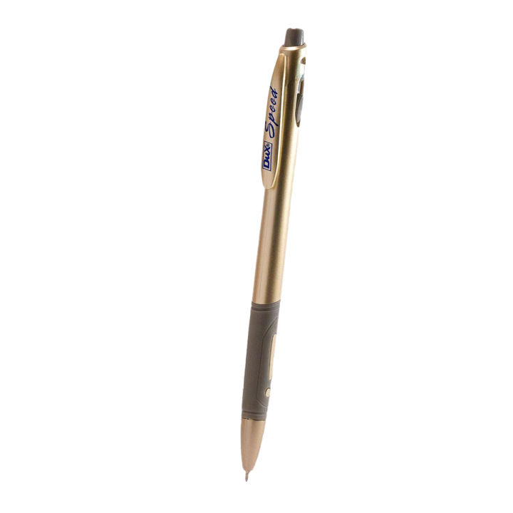 Dux Speed Ball Pen, Ballpoint Pen Cushion Grip - Pack of 10 Ball Point Pens - Black, Blue Ink color 0.7mm
