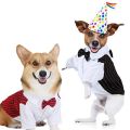 ELEGANT All Size Dog Tuxedo Large Dog Costumes Wedding Suit Gentleman Dog Christmas Decoration Bowtie For Small Dogs High Quality Dress Up Pet Supplies/Multicolor. 
