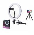 LED Selfie Ring Light 26cm * 31cm | 3 Multicolors Lighting Circle Ring Light with tripods for TikTok. 