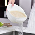 Rice Sieve Plastic Colander Kitchen Drain Basket with Handles Rice Bowl Strainer Strainer Basket Sink Drain Kitchen Tools. 