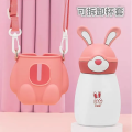 Dodge / Cille Imported Premium Cute Rabbit Water Bottle for Kids Thermos Water Bottle Cute Kids with Straw 480ml Large Capacity Cartoon Summer Girl Kettle Sports Student Cup For Children. 