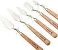 Marie's 5 Piece Stainless Steel Palette Knife Set Painting Knives Color Mixing Set for Oil Acrylic Painting. 