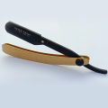 High Quality Shaving Razor - Matt Black/Gold Straight Professional Razor For Men Barber Salon - Safety Cut Throat Ustra - Made of steel. 