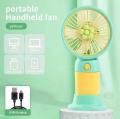 Pack of 02 - Mini Portable fans rechargeable battery | USB Cooling Fan Super Strong hanging fan | Portable Personal Fan Super Quiet Fan Cooling Fan Summer | Fan for Outdoor with Face mask. 