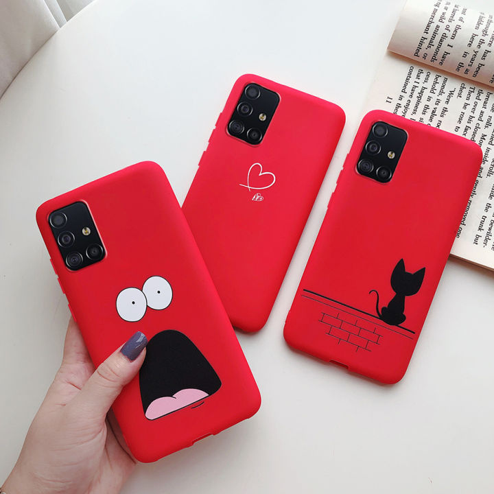 A 51 M A515 Silicone Back Cover Samsung Case Soft Ultra Thin Spray for Samsung Galaxy A51 Hand Paint TPU A51 SF A515 Phone Case