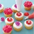 14pcs Cake Piping Nozzle Tools Set Silicone Icing Piping Cream Pastry Bag, Stainless Steel Nozzle Pastry Tips Converter for Dessert Decoration. 