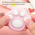 Mini Fidget Toy Lovely Portable Funny Cat Paw Push Fidget Game Keychain for Children. 