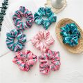 2pc Women Mix Print Hair Ties Scrunchies Girls Ponytail Hair Holder Rope Bands Fashion Cute Hair Accessories Rubber Bands Headwear. 