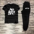 New Trendy Tracksuit No Days Off For Mens Summers T shirt and Trouser. 