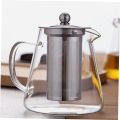 Techmanistan Glass Teapot with Heat Resistant Stainless Steel Infuser, Borosilicaate Glass Teapot, Glass Tea Kettle. 