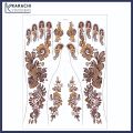 6 Pairs - Removable Mehndi / Henna Classic Design Glitter Sticker Tattoo for EID & Wedding Functions. 