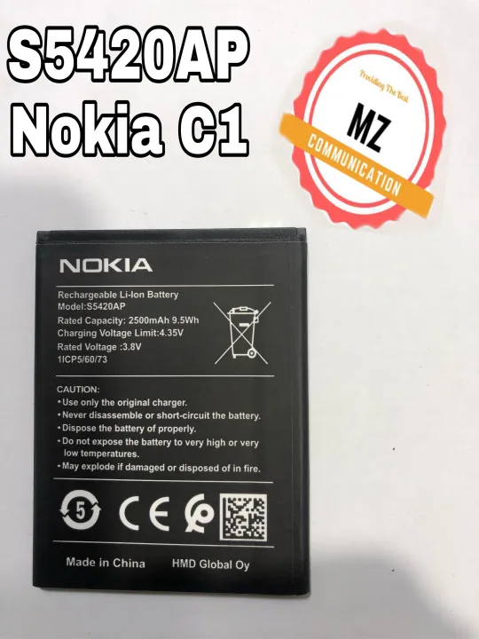 Nokia%20C1%20Battery%202500mAh%20Original%20Lithium%20Ion%20Replacement%20S5420AP%20-%20Image%203