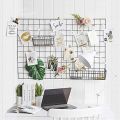 Large Wall Grid Home Décor Metal Grid wall hanging Office Storage and Organizer Photo grid Plant Hanging Minimalistic Aesthetic Desk Decorations. 