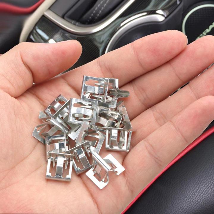 Metal Clips Retainer Instrument panel Auto Fasteners Universal Car Radios Dashboard Metal U cord lock retaining clip