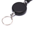 1PC Retractable Pull Key Chain Reel ID Badge Black Card Holder 60CM Keyring 60cm YULING. 