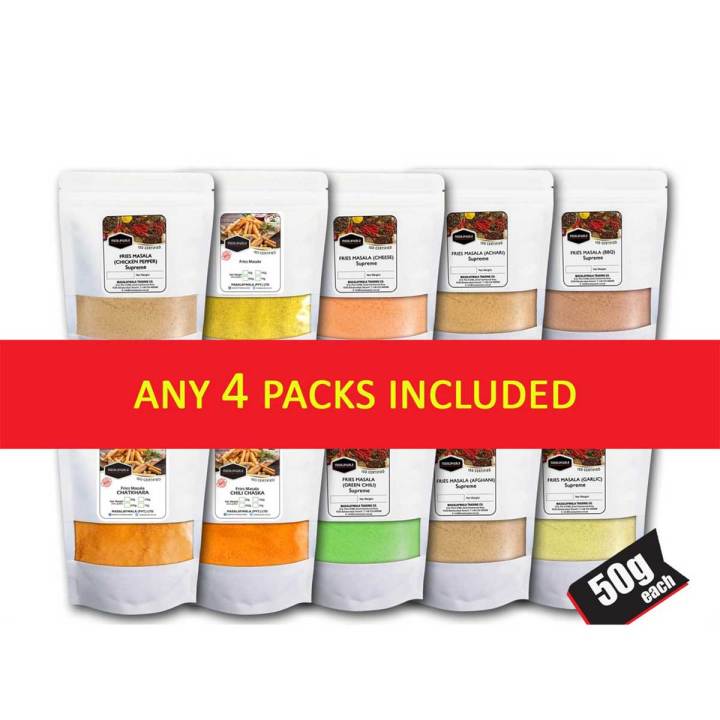 Fries Noodles Pasta Masala Seasoning 4 Pack 50g