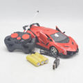 Lamborghini Veneno RC Car - Rechargeable Remote Control, 1:18 Scale with Lights, Sounds, and Openable Doors, Green. 