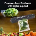 Vacuum Sealer Machine Dry Moist Mode, One-Touch Automatic Household Sealing Machine Fresh Food Preservation Starter Kit, Compact Design Storage Saver, Portable vacuum food sealer - Black.. 