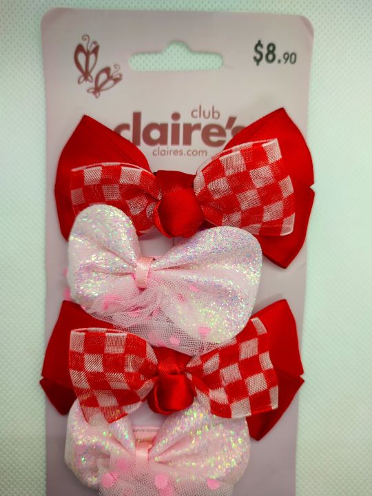 Claire%E2%80%99s%20Club%20Ribbon%20Hair%20Bow%20Clips%20Pack%20of%204%20Headband%20Hair%20Accessories%20Band%20for%20Women%20(Product%20of%20UK)%20-%20Image%205