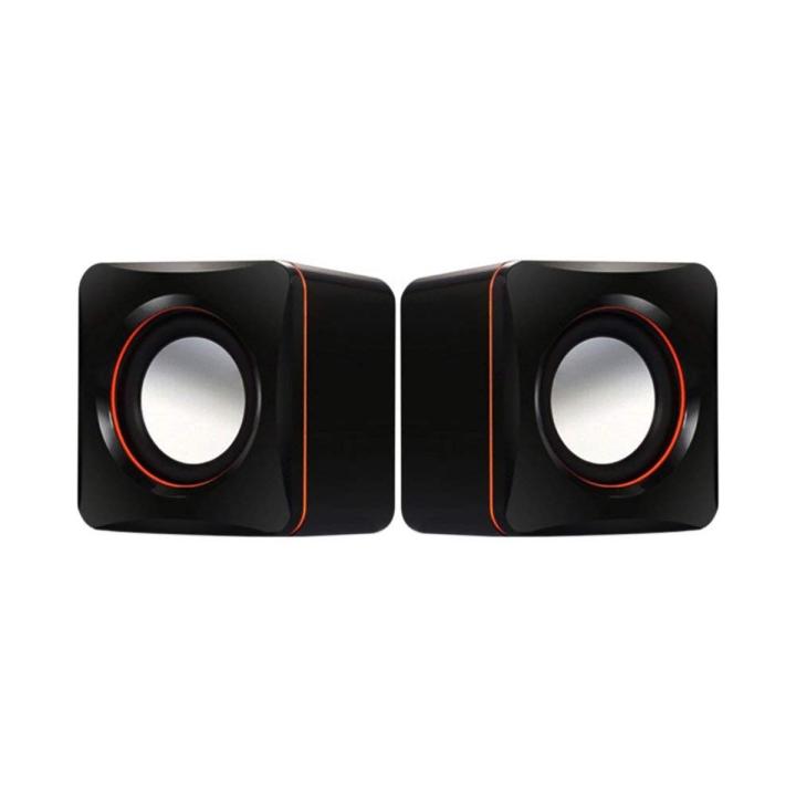 E-SONIC Mini USB Laptop Speakers Wired Laptop Speakers 2.0 Channel Small Computer Desktop Speakers Desktop Speakers for PC