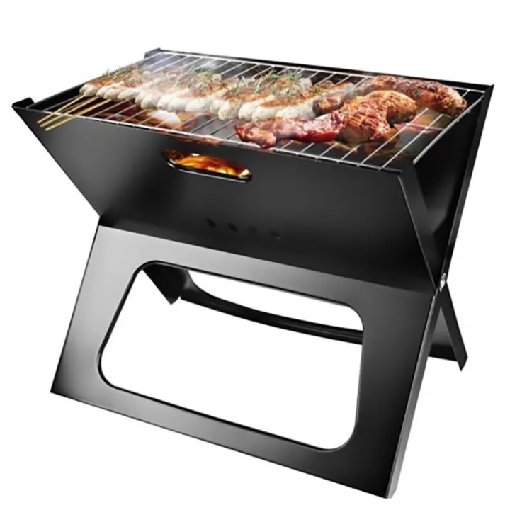 Portable%20Charcoal%20X%20-%20Type%20Folding%20Barbecue%20Grill,%20BBQ%20/%20BAR%20B%20Q%20Portable%20Grill%20Stove%20Camping%20Travel%20Party%20Cooking%20100%25%20-%20BLACK%20Original%20-%20Image%206