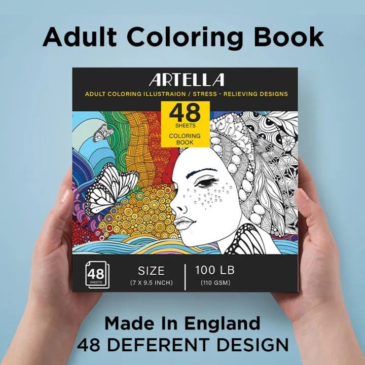 Adult%20Coloring%20Book%20Professional%20Drawing%20Book%2040%20Sheets%20By%20Artella%20-%20Image%202