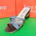 Fancy flat sandals black and golden for girls stylish sandals for women. 