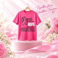 Fight With Hope – Pink Ribbon T-Shirt. 